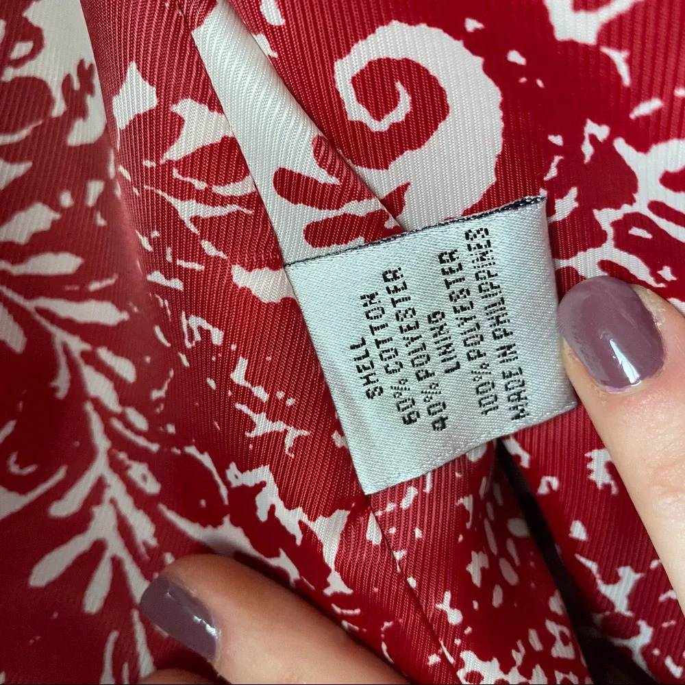 132. NWT Talbots Floral Red jacket - Picture 9 of 12